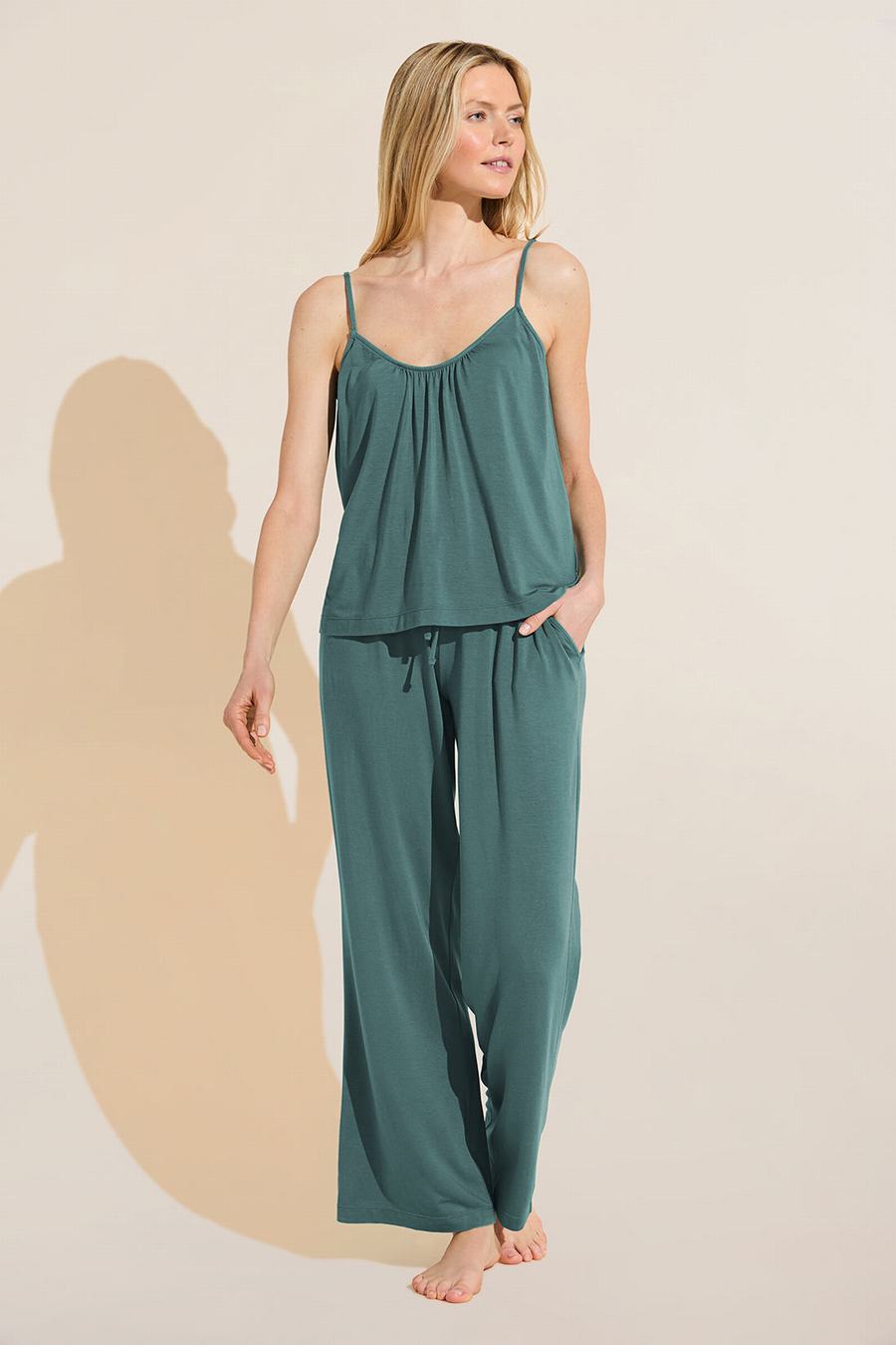 Eberjey Gisele TENCEL™ Modal Cami & Pant PJ Set Pyjama Dames Groen | BWY8680GH