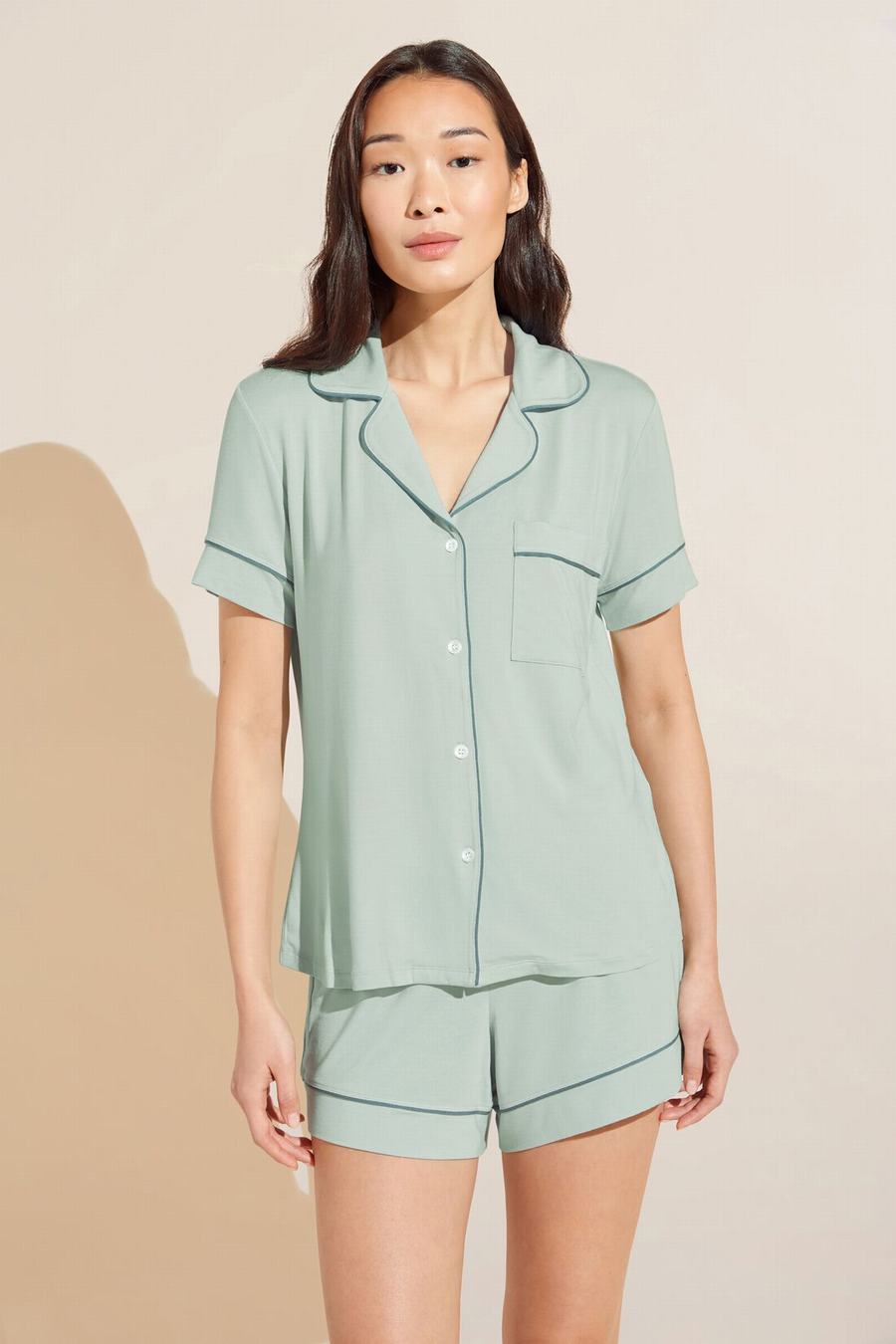 Eberjey Gisele TENCEL™ Modal Relaxed Short PJ Set Pyjama Dames Groen | XIC4296ZG