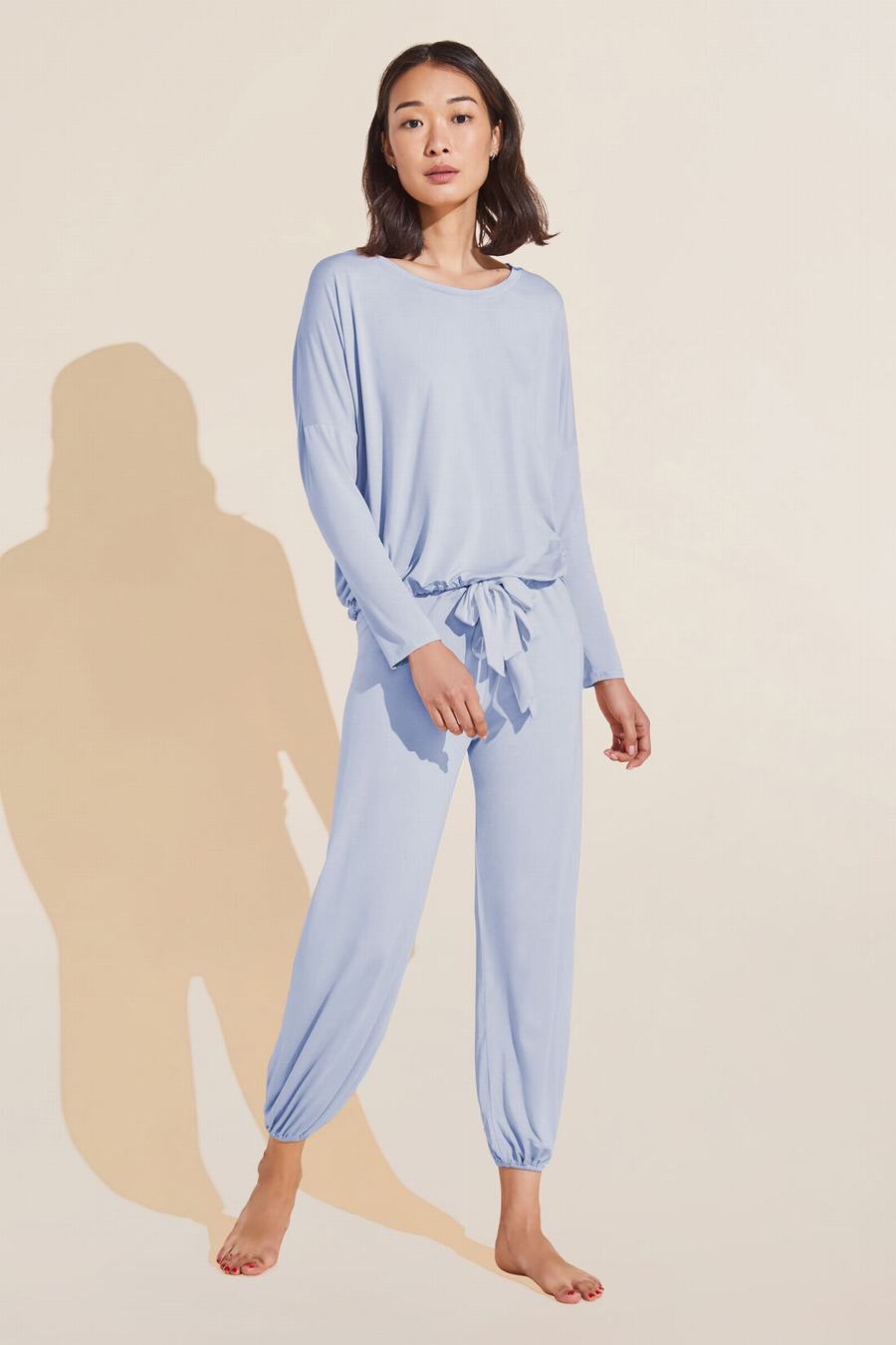 Eberjey Gisele TENCEL™ Modal Slouchy PJ Set Pyjama Dames Blauw | DNW2546RW