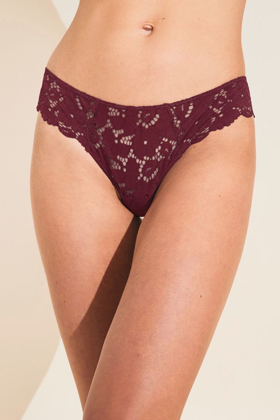 Eberjey Naya Bikini Panty Dames Donkerrood | JPJ9293DW