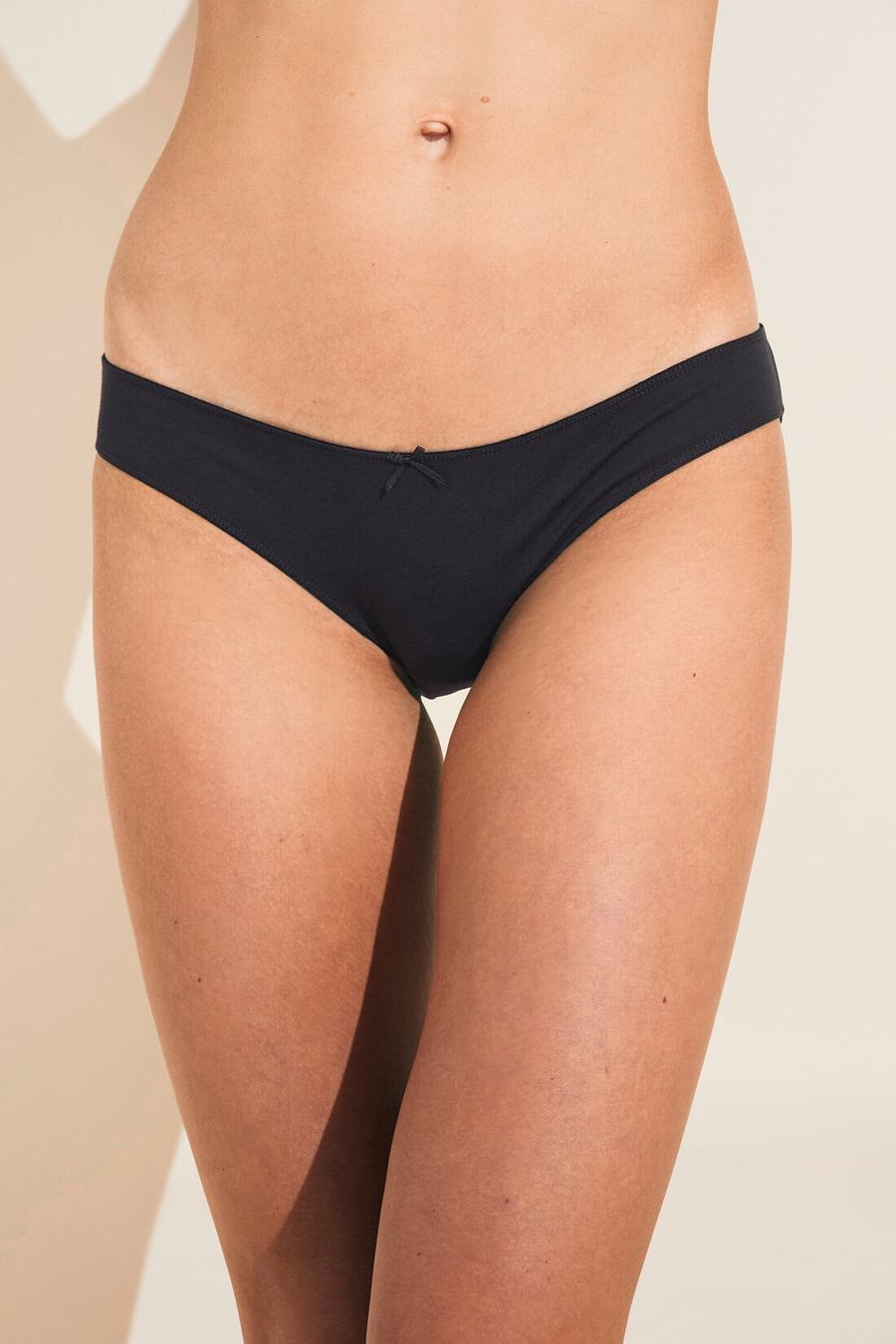 Eberjey Pima Stretch Cotton Bikini Panty Dames Zwart | JWQ2466RF